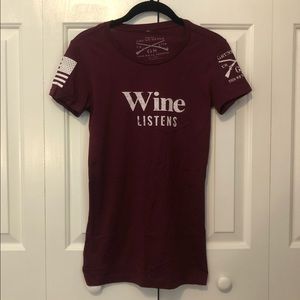 Wine Listens Tee | Grunt Styles | Women’s Size S